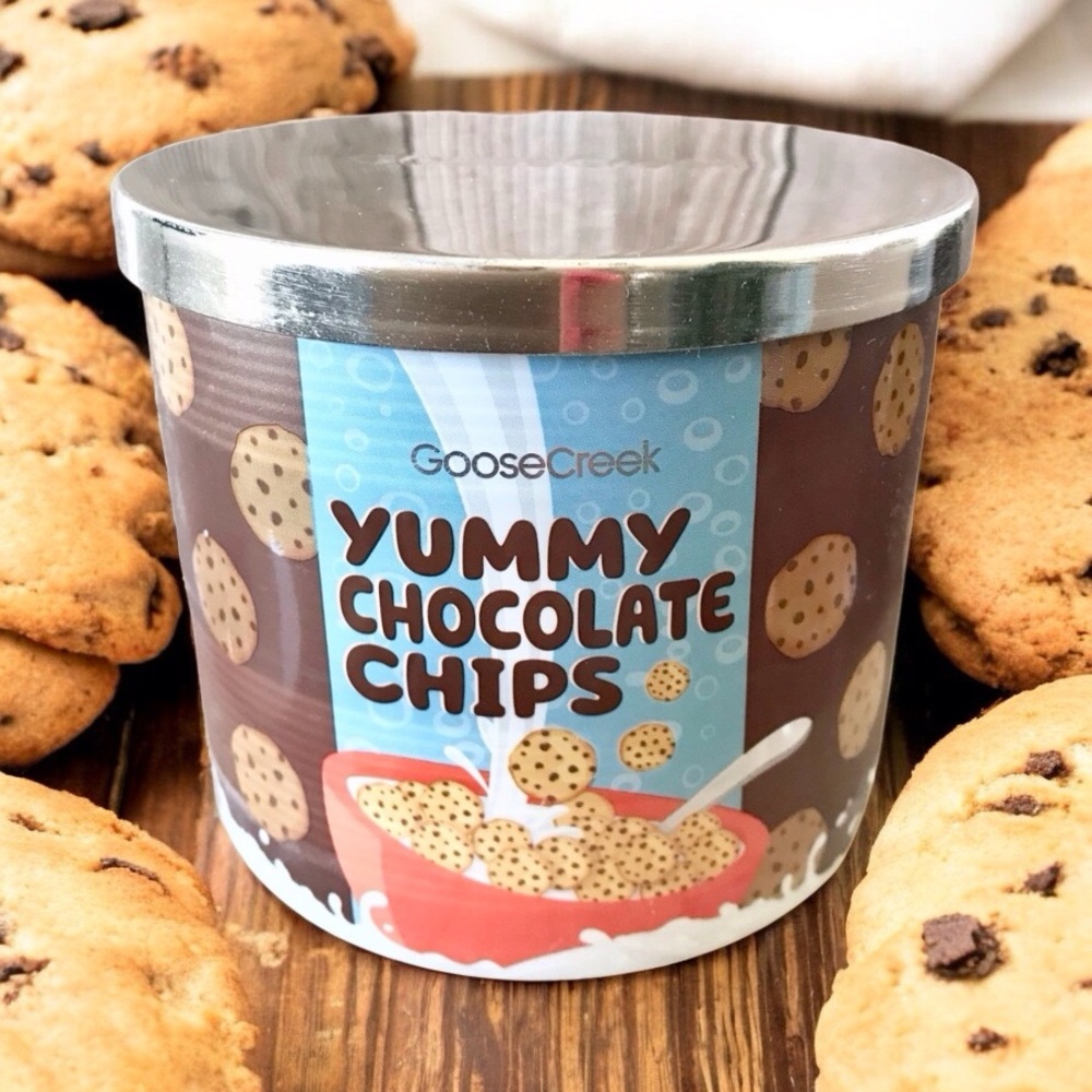 🆕40+ Hrs Yummy Chocolate Chip 3 Wick Candle